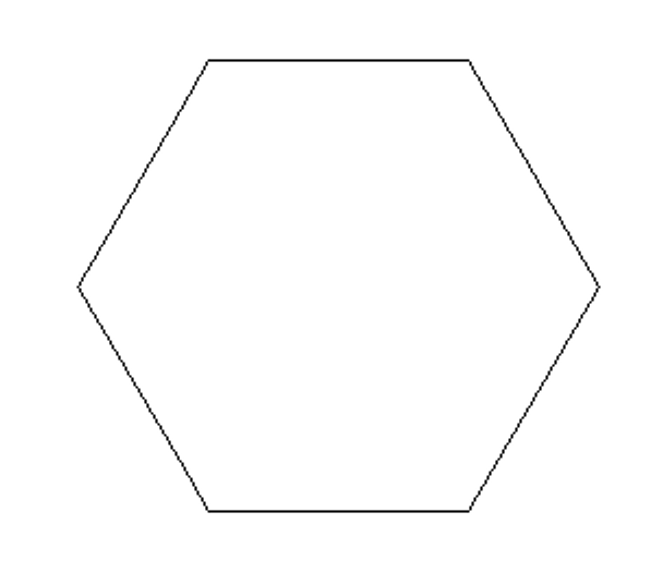 Hexagon, Unfinished Cutout, Craft Wood Shape