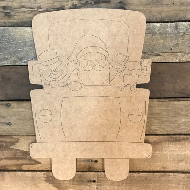 Christmas Truck Cutout, Shape, Paint by Line