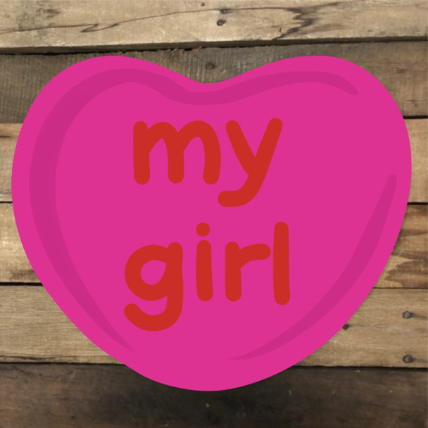 My Girl Cutout, Unfinished Shape, Paint by Line