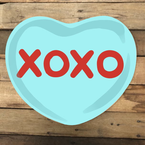 XOXO Heart Cutout, Unfinished Shape, Paint by Line