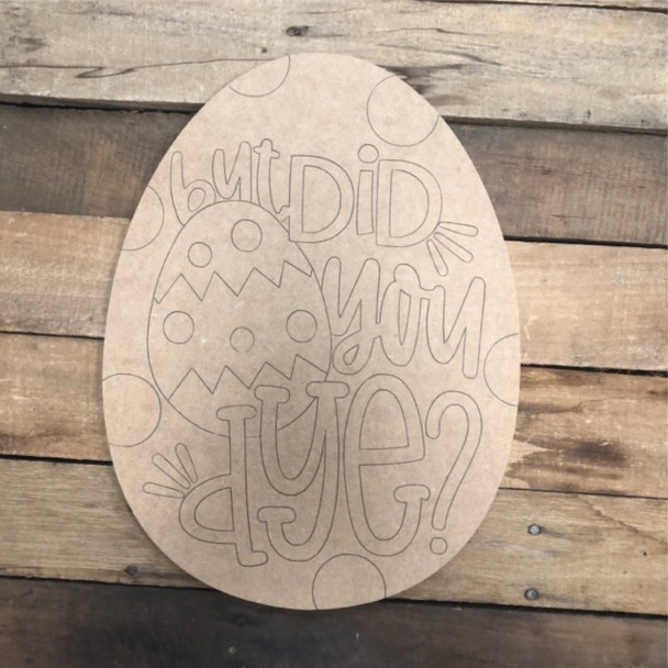 Did You Dye Easter Egg Wood Cutout, Shape, Paint by Line