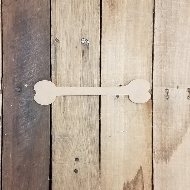 Skinny Dog Bone Unfinished Cutout, Wooden Shape, Paintable MDF DIY Craft