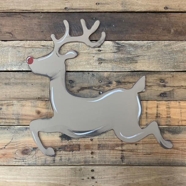 Prancing Christmas Reindeer  Wooden Cutout WS