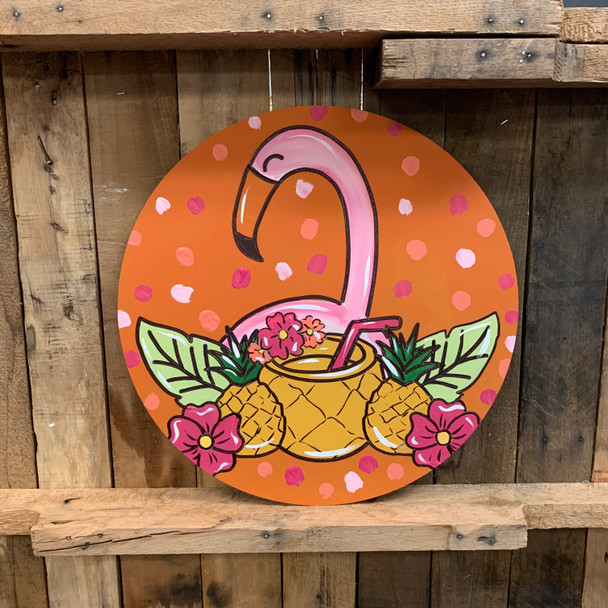 Tropical Bird with Drink Circle, Unfinished Shape, Paint by Line WS