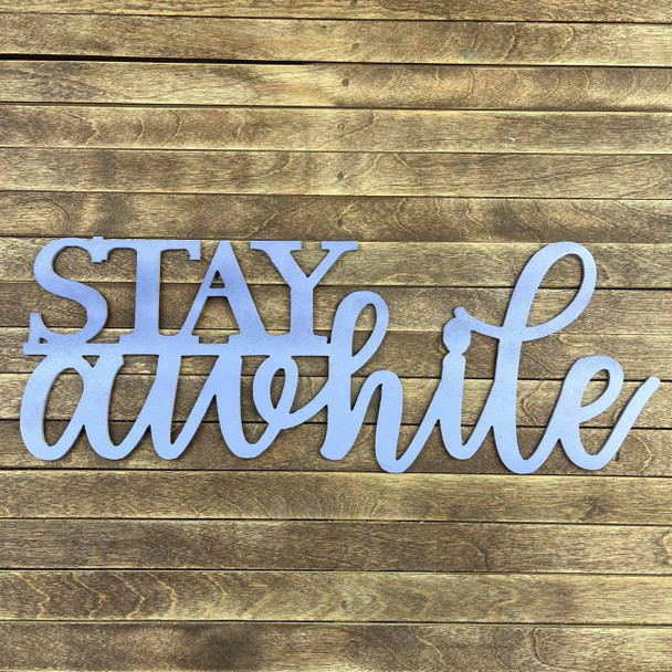 Stay Awhile, Unfinished Wooden Connected Word, Alphabet Paintable DIY