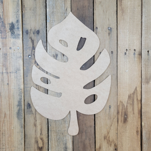 Palm Paradise Tropical Leaf, Unfinished Botanical Shape, Paint by Line WS