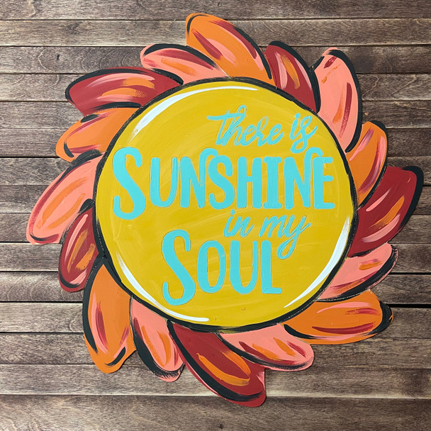 Sunshine In My Soul, Unfinished Craft, Paint by Line, wood cutout