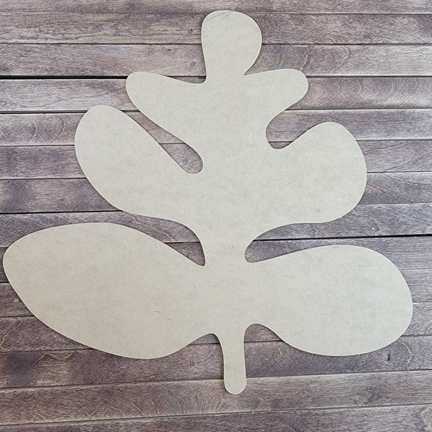 Unique Leaf Wooden Shape Design, Paintable MDF Craft WS