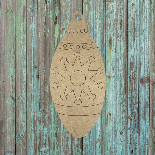 Christmas Snowflake Ornament, Unfinished Wood Cutout, Paint by Line, WS