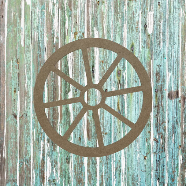 Wagon Wheel,  Unfinished Wood Cutout, Paint by Line, WS