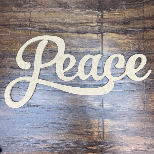 Peace Script Word, Unfinished Craft Project WS