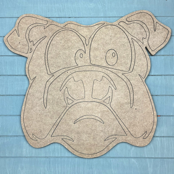 Bulldog Head, Unfinished Craft, DIY Art WS