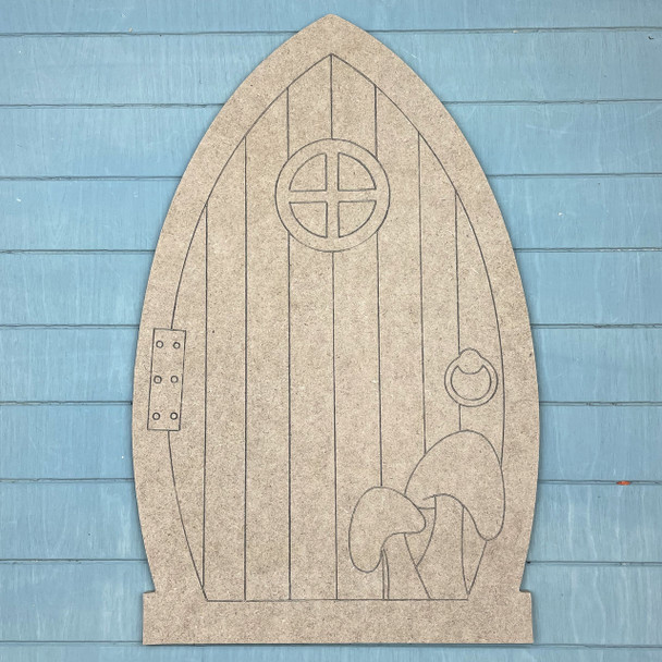 Fairy Door D, Paint by Line, Unfinished MDF Craft Shape WS