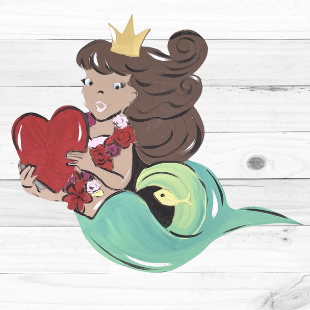 Valentine Mermaid, Unfinished Craft, DIY Art WS