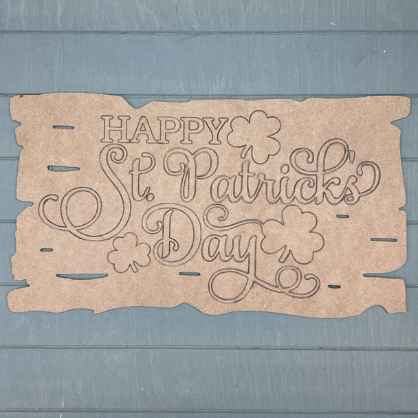 St. Patricks Day Plaque, Unfinished  Craft Shape, WS
