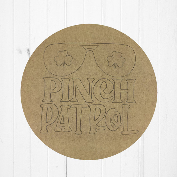 Pinch Patrol Round, Unfinished Craft Shape