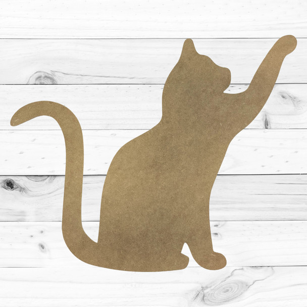 Cat Silhouette, Unfinished Craft Shape