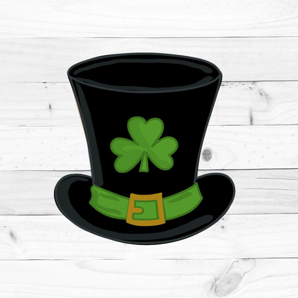 Leprechaun Hat, Paint By Line MDF Wooden Craft, Unfinished Craft