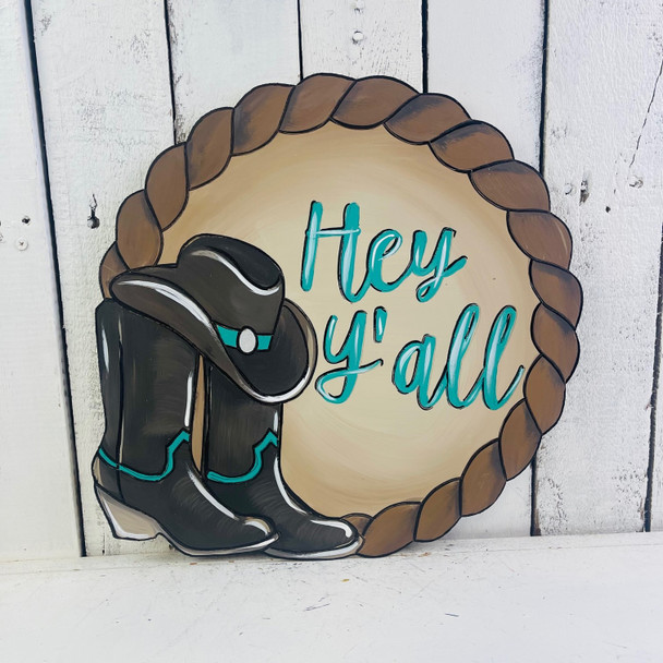 Finished Cowboy/Cowgirl Sign