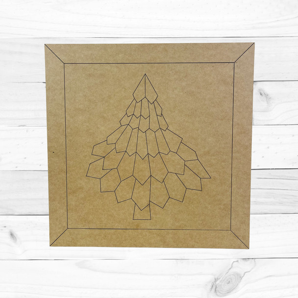 Unfinished Boho Geometric Christmas Tree Quilt