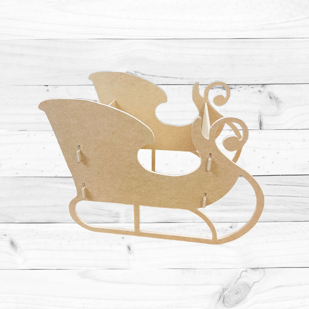 Unfinished Table Top Santa's Sleigh