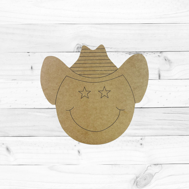 Unfinished Patriotic cowboy emoji shape