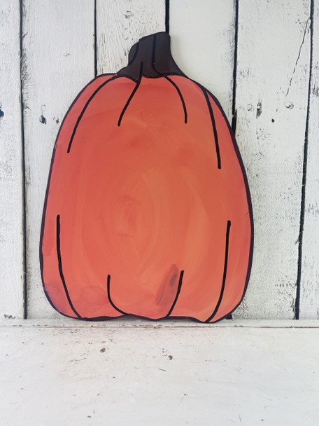 Howden Biggie Pumpkin, Fall Shape Unfinished Wood Cutout, Paint by Line