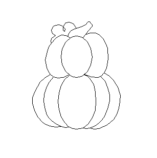 Touch of Whimsy Stacked Pumpkin, Fall Shape, Unfinished Wood Cutout, Paint by Line, WS