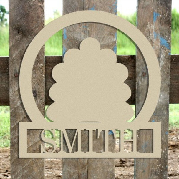 Turkey, Custom Family Name Frame, Unfinished Wood Sign WS