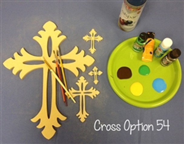 UNFINISHED WOODEN CROSS PAINTABLE WALL HANGING STACKABLE CROSS (54)WS