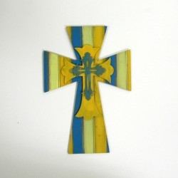 Wooden Unfinished Cross Kit Layered Crosses 16'' Sets Paintable Craft WS