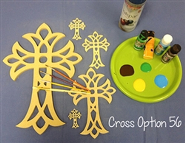 UNFINISHED WOODEN CROSS PAINTABLE WALL HANGING STACKABLE CROSS (56)WS