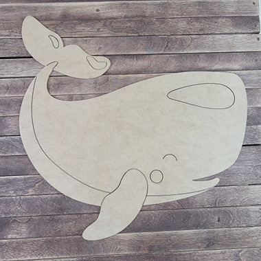 Wholesale Whale Shape Unfinished Wood Cutouts 