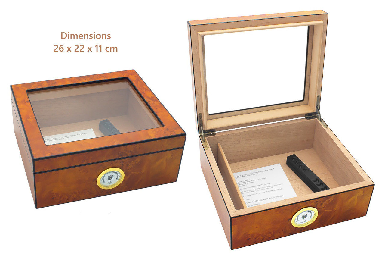The Julius - Glass Top Humidor- Mapa