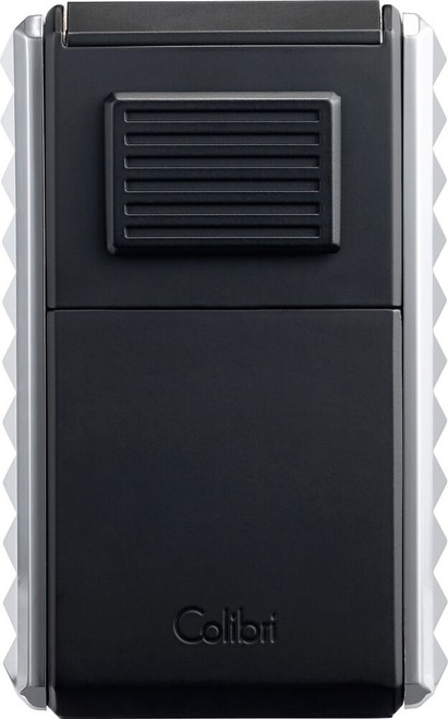 Colibri Quasar Astoria Triple Jet Lighter with Cutter - Black & Chrome Colibri Quasar Astoria Triple Jet Lighter with Cutter - Black & Chrome