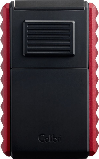 Colibri Quasar Astoria Triple Jet Lighter with Cutter - Black & Red Colibri Quasar Astoria Triple Jet Lighter with Cutter - Black & Red