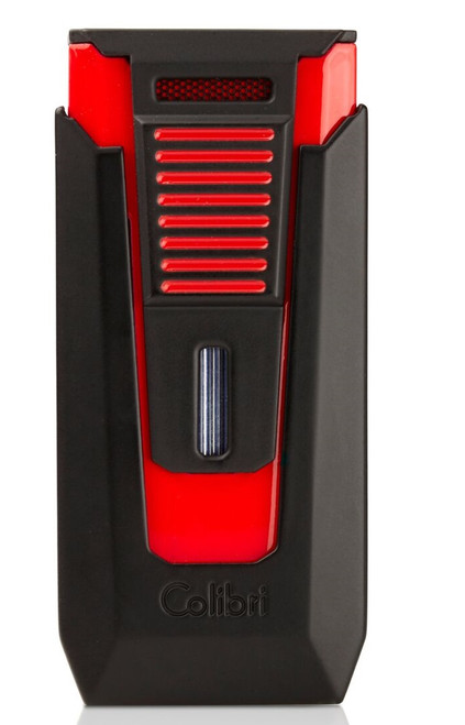 Colibri Slide Double Jet Lighter - Black & Red Colibri Slide Double Jet Lighter - Black & Red