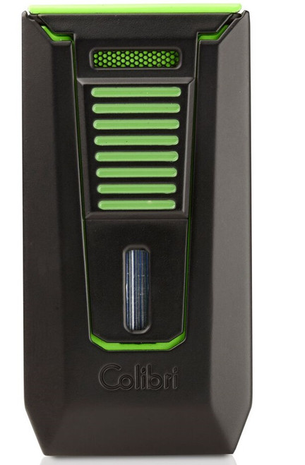 Colibri Slide Double Jet Lighter - Black & Green Colibri Slide Double Jet Lighter - Black & Green
