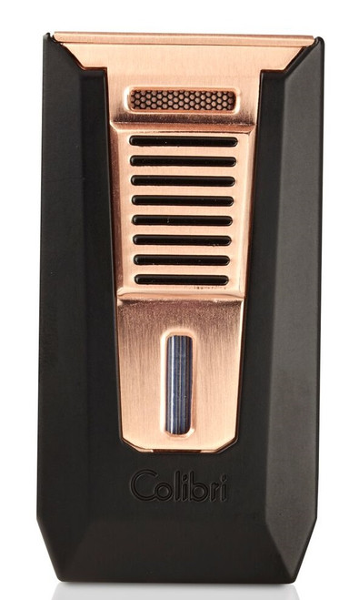 Colibri Slide Double Jet Lighter - Black & Rose Colibri Slide Double Jet Lighter - Black & Rose