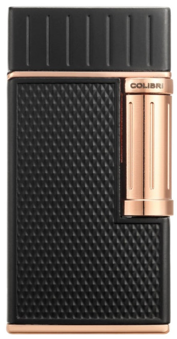Colibri Julius Classic Double Flame Flint Lighter - Black & Rose Colibri Julius Classic Double Flame Flint Lighter - Black & Rose