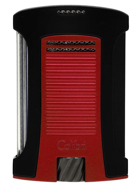 Colibri Daytona Single Jet Lighter - Matte Black & Metallic Red