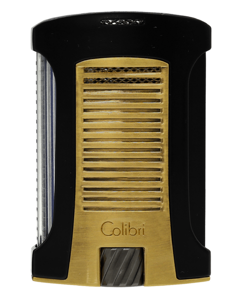 Colibri Daytona Single Jet Lighter - Matte Black & Brushed Gold