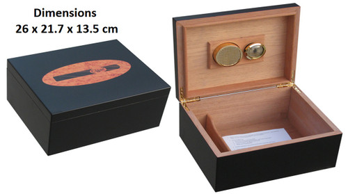The Esteli desktop Humidor- Matte Black