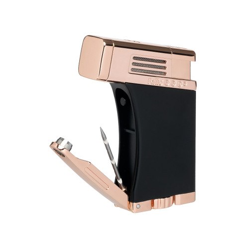 Palio Pro Scorpius Angled Jet Lighter + Punch - Black & Rose
