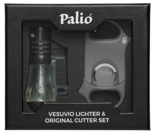 Palio Triple Jet Lighter & Cutter Gift Set - Clear & Gray