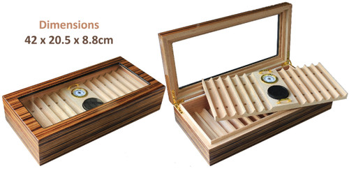 The Macey Display Humidor - Brown
