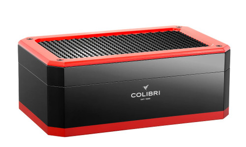 Colibri Rally Humidor - Black and Red