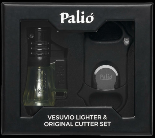 Palio Triple Jet Lighter & Cutter Gift Set - Clear & Black