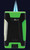 Colibri Rebel Double Jet Lighter - Green &  Black