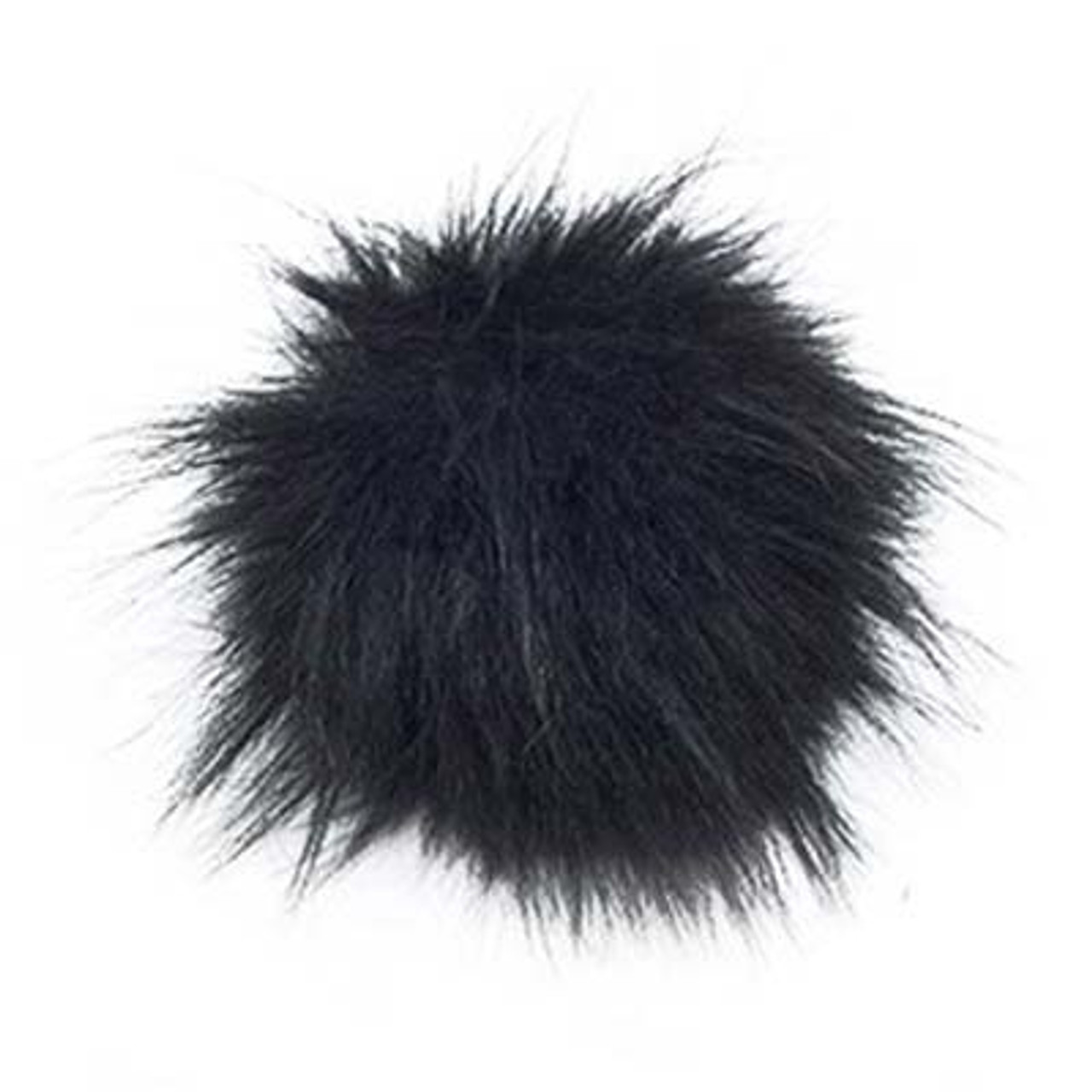 Bernat Faux Fur Pompom, Black Mink